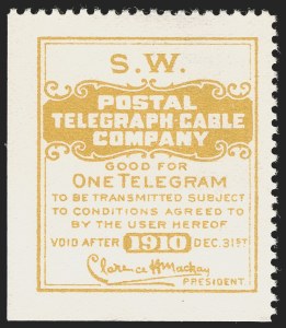 Sale 1285, Lot 2295, Telegraph Stamps