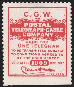 Sale 1285, Lot 2296, Telegraph Stamps