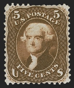 Sale 1288, Lot 39, 1861 First Designs and Colors (Scott 55-62)