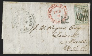 Sale 1289, Lot 509, Ship Letters, including Hawaiian Missionary