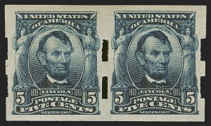 Sale 1289, Lot 661, 1902-08 Issue, Vending and Affixing Machine Perforations