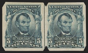 Sale 1289, Lot 662, 1902-08 Issue, Vending and Affixing Machine Perforations