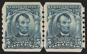 Sale 1289, Lot 663, 1902-08 Issue, Vending and Affixing Machine Perforations