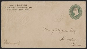 Sale 1289, Lot 726, Postal Stationery, including Further Selections from the Porter W. Venn II Collection