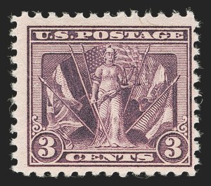Sale 1290, Lot 1502, 1916-20 Issues (Scott 462-550), 3c Deep Violet (537a) Sale 1290, Lot 1502, 1916-20 Issues (Scott 462-550)