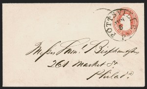 Sale 1290, Lot 1622, Postal Stationery from the Venn Estate, 1853 thru 1874 Issues