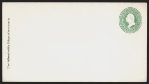 Sale 1290, Lot 1657, Postal Stationery, 1876 Centennial Special Printings, 1c-3c values