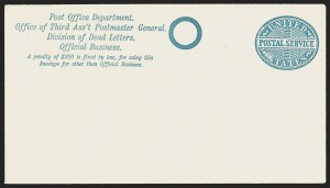 Sale 1290, Lot 1723, Postal Stationery, Officials and Group Lots from the Venn Estate