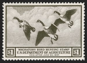 Sale 1290, Lot 1760, Hunting Permits, the "Lifemates" #1 P.S.E. Set Registry