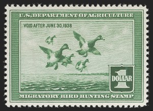 Sale 1290, Lot 1761, Hunting Permits, the "Lifemates" #1 P.S.E. Set Registry