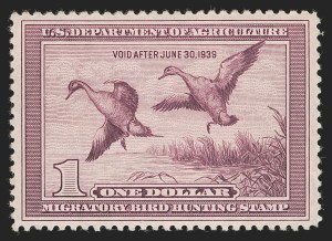 Sale 1290, Lot 1762, Hunting Permits, the "Lifemates" #1 P.S.E. Set Registry