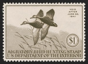 Sale 1290, Lot 1764, Hunting Permits, the "Lifemates" #1 P.S.E. Set Registry