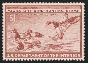 Sale 1290, Lot 1770, Hunting Permits, the "Lifemates" #1 P.S.E. Set Registry