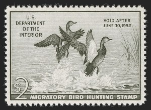 Sale 1290, Lot 1775, Hunting Permits, the "Lifemates" #1 P.S.E. Set Registry