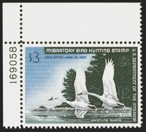 Sale 1290, Lot 1788, Hunting Permits, the "Lifemates" #1 P.S.E. Set Registry