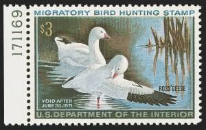 Sale 1290, Lot 1792, Hunting Permits, the "Lifemates" #1 P.S.E. Set Registry