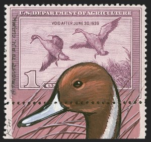 Sale 1290, Lot 1808, Hunting Permits, the "Lifemates" #1 P.S.E. Set Registry