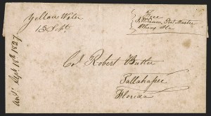 Sale 1291, Lot 106, Florida Postal History: Territorial Period, cont. (S-Y, Balance)