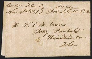 Sale 1291, Lot 112, Florida Postal History: Statehood Period