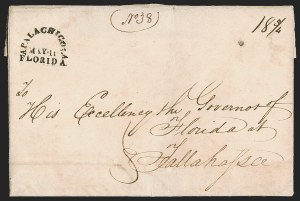 Sale 1291, Lot 37, Florida Postal History: Territorial Period (A-Q)