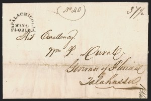 Sale 1291, Lot 38, Florida Postal History: Territorial Period (A-Q)
