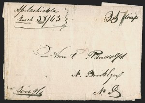 Sale 1291, Lot 41, Florida Postal History: Territorial Period (A-Q)
