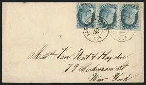 Sale 1291, Lot 431, Florida in the Civil War: Independent & C.S.A. Uses