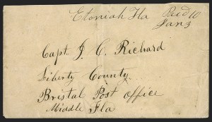 Sale 1291, Lot 446, Florida in the Civil War: Towns and Handstamped Paid