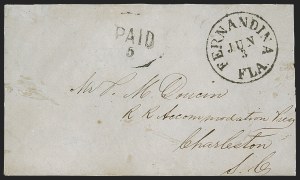 Sale 1291, Lot 449, Florida in the Civil War: Towns and Handstamped Paid