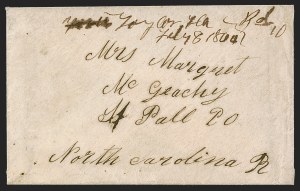 Sale 1291, Lot 451, Florida in the Civil War: Towns and Handstamped Paid