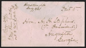 Sale 1291, Lot 455, Florida in the Civil War: Towns and Handstamped Paid