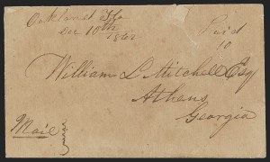 Sale 1291, Lot 464, Florida in the Civil War: Towns and Handstamped Paid