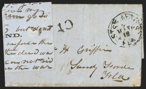 Sale 1291, Lot 471, Florida in the Civil War: Towns and Handstamped Paid