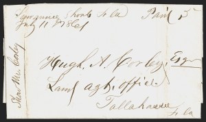 Sale 1291, Lot 472, Florida in the Civil War: Towns and Handstamped Paid