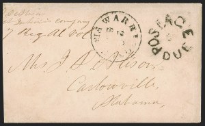 Sale 1291, Lot 480, Florida in the Civil War: Towns and Handstamped Paid