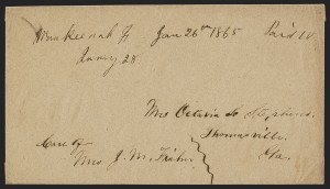 Sale 1291, Lot 482, Florida in the Civil War: Towns and Handstamped Paid