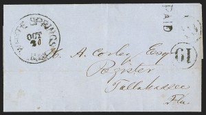 Sale 1291, Lot 484, Florida in the Civil War: Towns and Handstamped Paid