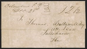 Sale 1291, Lot 49, Florida Postal History: Territorial Period (A-Q)