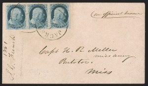 Sale 1291, Lot 607, Independent & Confederate State Uses of U.S. Stamps