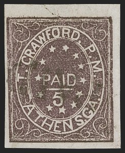 Sale 1291, Lot 608, Postmasters' Provisionals