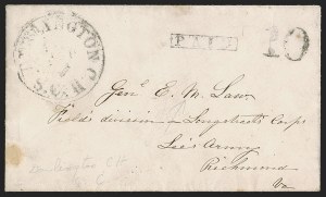 Sale 1291, Lot 627, Handstampled Paid and Due Markings