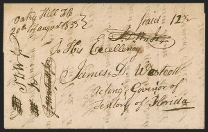 Sale 1291, Lot 66, Florida Postal History: Territorial Period (A-Q)