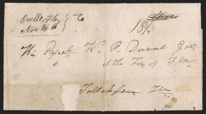 Sale 1291, Lot 67, Florida Postal History: Territorial Period (A-Q)