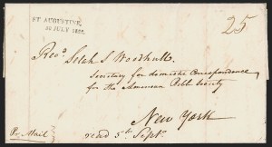 Sale 1291, Lot 77, Florida Postal History: Territorial Period, cont. (S-Y, Balance)
