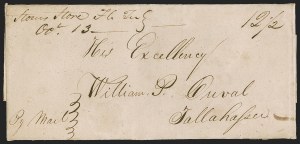 Sale 1291, Lot 91, Florida Postal History: Territorial Period, cont. (S-Y, Balance)