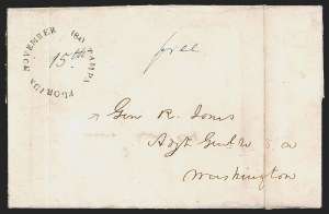 Sale 1291, Lot 98, Florida Postal History: Territorial Period, cont. (S-Y, Balance)