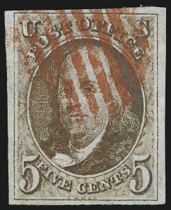 Sale 905, Lot 1151, 1847 Issue, 5c Red Brown (1) Sale 905, Lot 1151, 1847 Issue