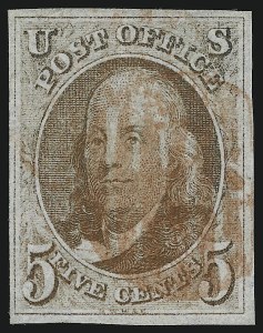 Sale 905, Lot 1152, 1847 Issue, 5c Red Brown (1) Sale 905, Lot 1152, 1847 Issue