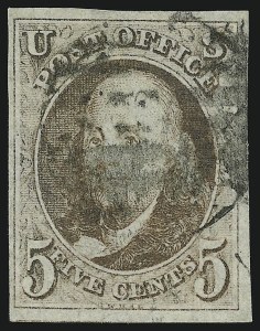 Sale 905, Lot 1171, 1847 Issue, 5c Brown (1) Sale 905, Lot 1171, 1847 Issue