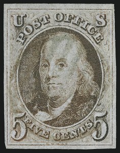 Sale 905, Lot 1172, 1847 Issue, 5c Red Brown (1) Sale 905, Lot 1172, 1847 Issue
